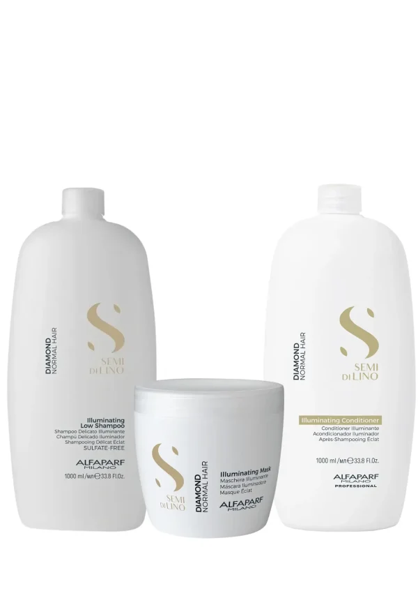 Diamond Shampoo 1000ml + Mascarilla 500ml + Acondicionador 1000ml