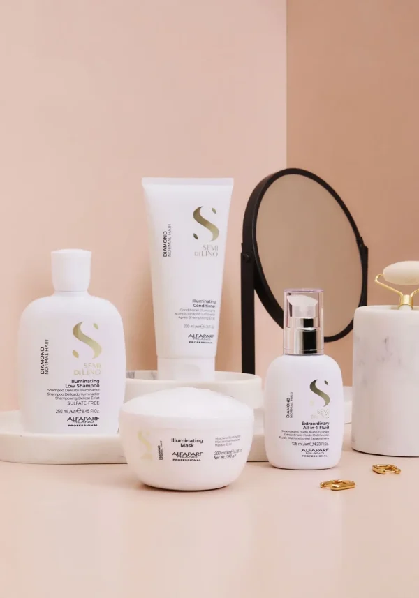 Diamond Shampoo 250ml + Mascarilla 200ml + Acondicionador 200ml + Fluido 125ml