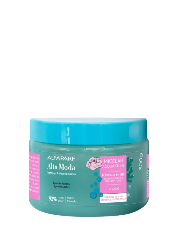 Mascarilla Micelar Acqua Shine 300 ml – Hidratación profunda y brillo con agua de rosas