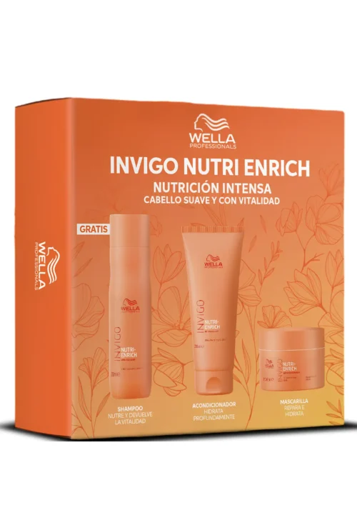 Pack Nutritivo Wella Invigo Nutri-Enrich | Shampoo 250 ml + Acondicionador 200 ml + Mascarilla 150 ml