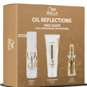 pack oil reflections wella shampoo acondicionador aceite brillo cabello
